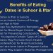 benefits of eating dates in suhoor and iftar in Ramadan