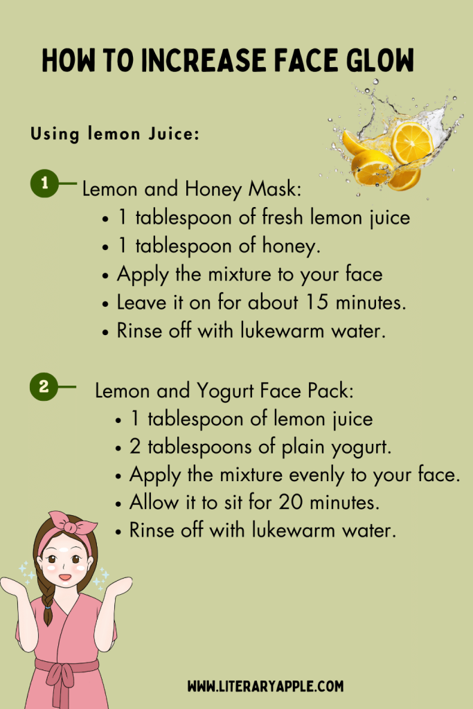 get glowing skin with lemon