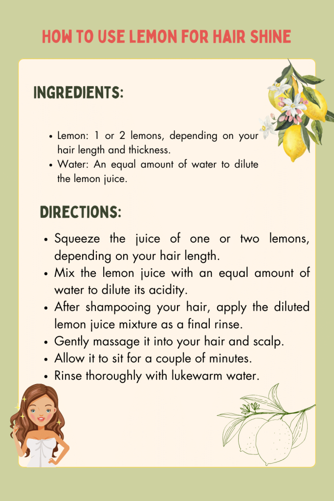 ways to use lemon for shiny hair