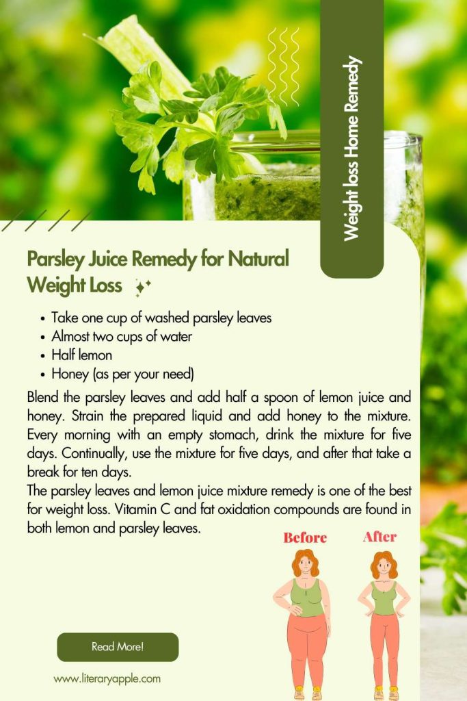 Parsley Juice Remedy for Natural Weight Loss